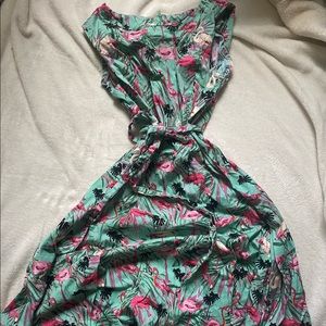 Flamingo Print Dress